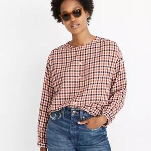 MADEWELL Meadow Shirt in Check Size‎ XXS
